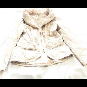 Oui moments silk cream jacket with tags